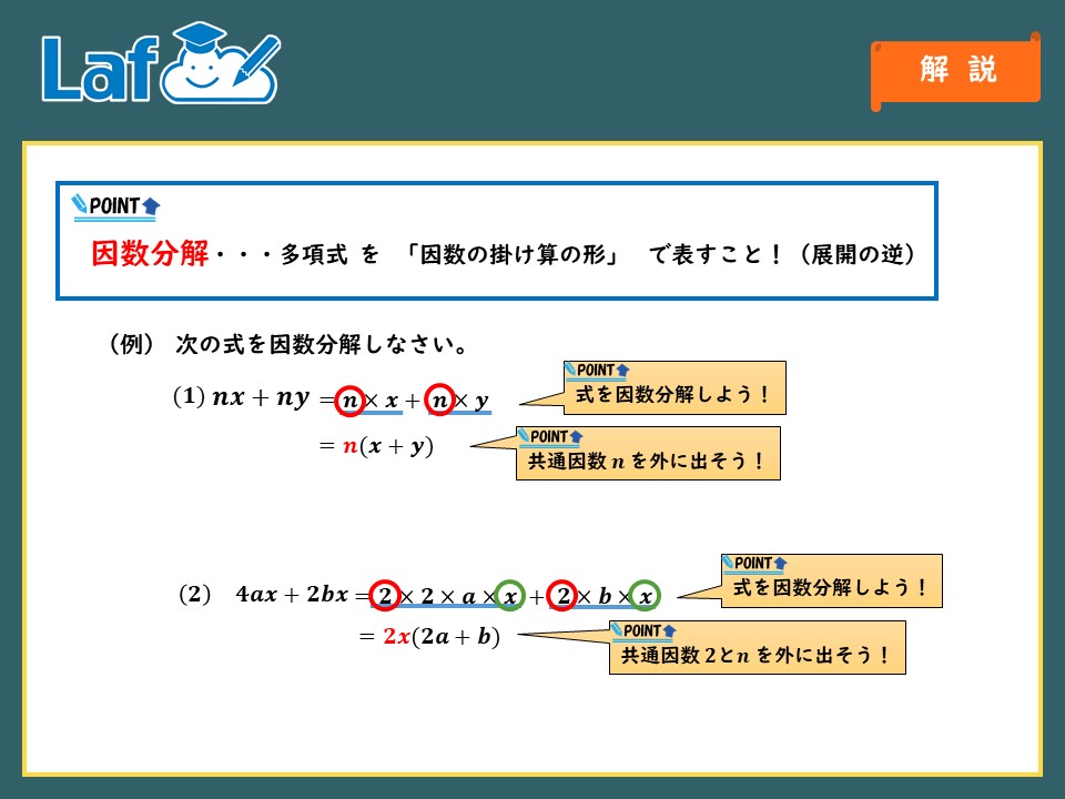 これで完璧 因数分解の基礎の解説完全版 家庭教師のlaf