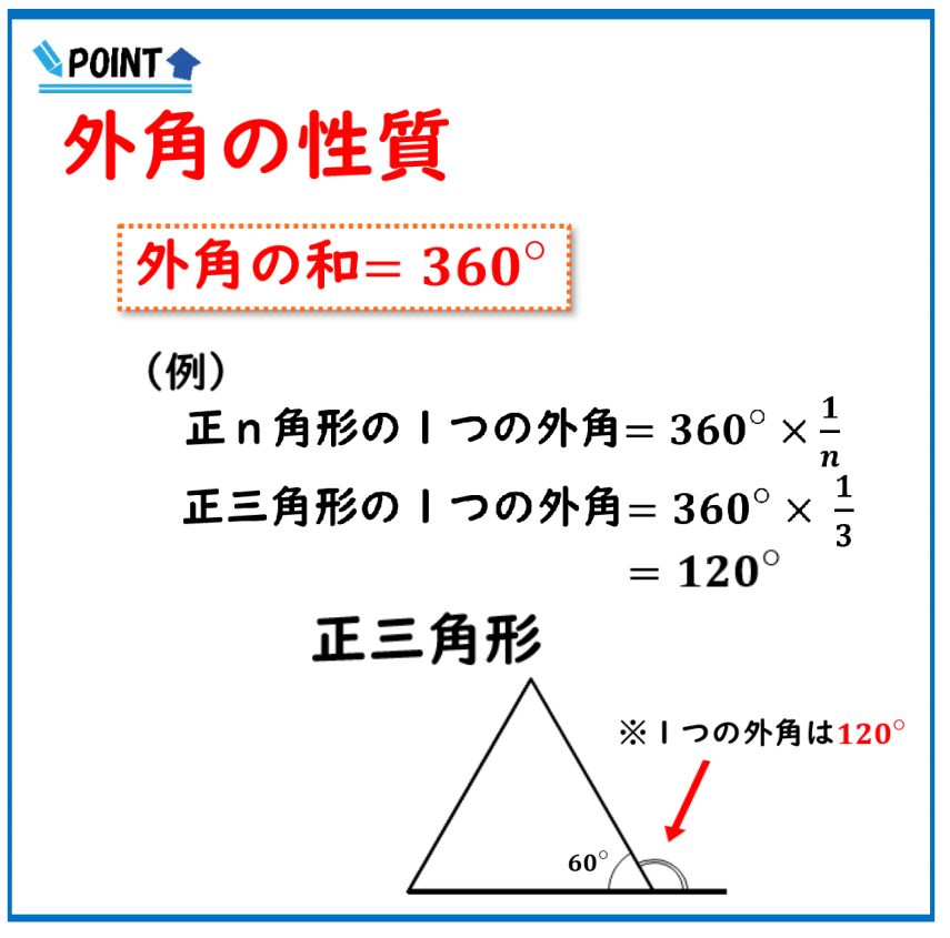 多角形 多角形の外角の和の求め方をわかりやすく動画で解説 中2数学 家庭教師のlaf